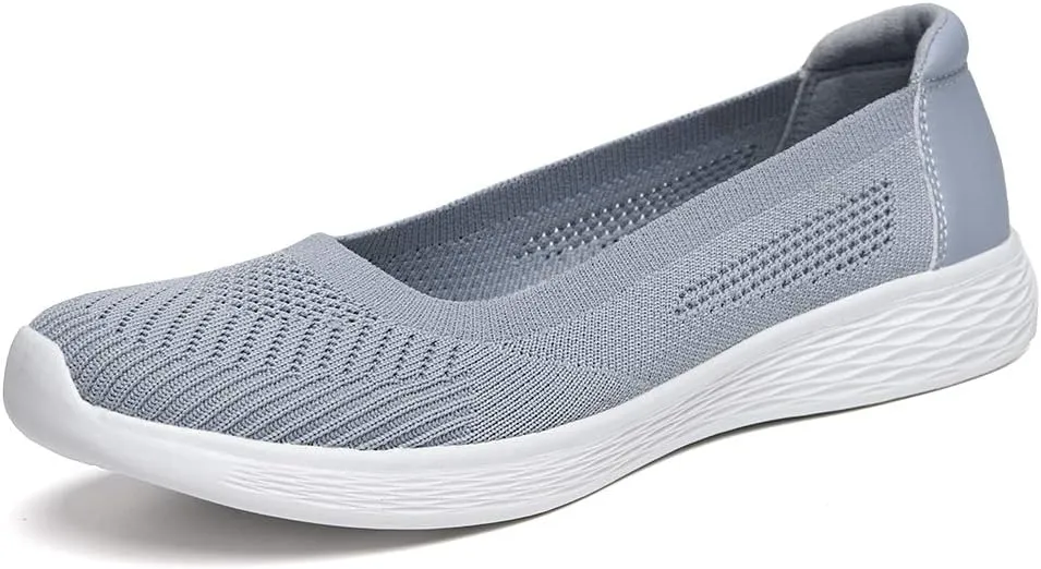 TIOSEBON Women's Lightweight Loafer Flat Ultra Memory Foam Mesh Slip on Walking Shoes