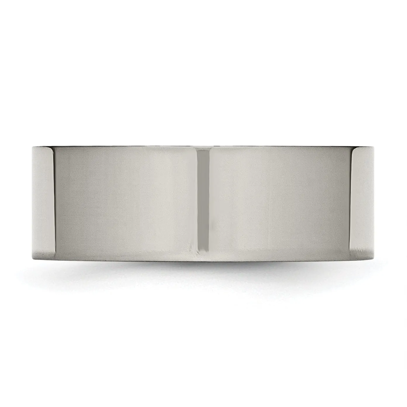 Titanium Polished Flat Wedding Band