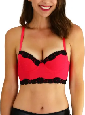 ToBeInStyle Women's Shaping Floral Lace Boned Bustier
