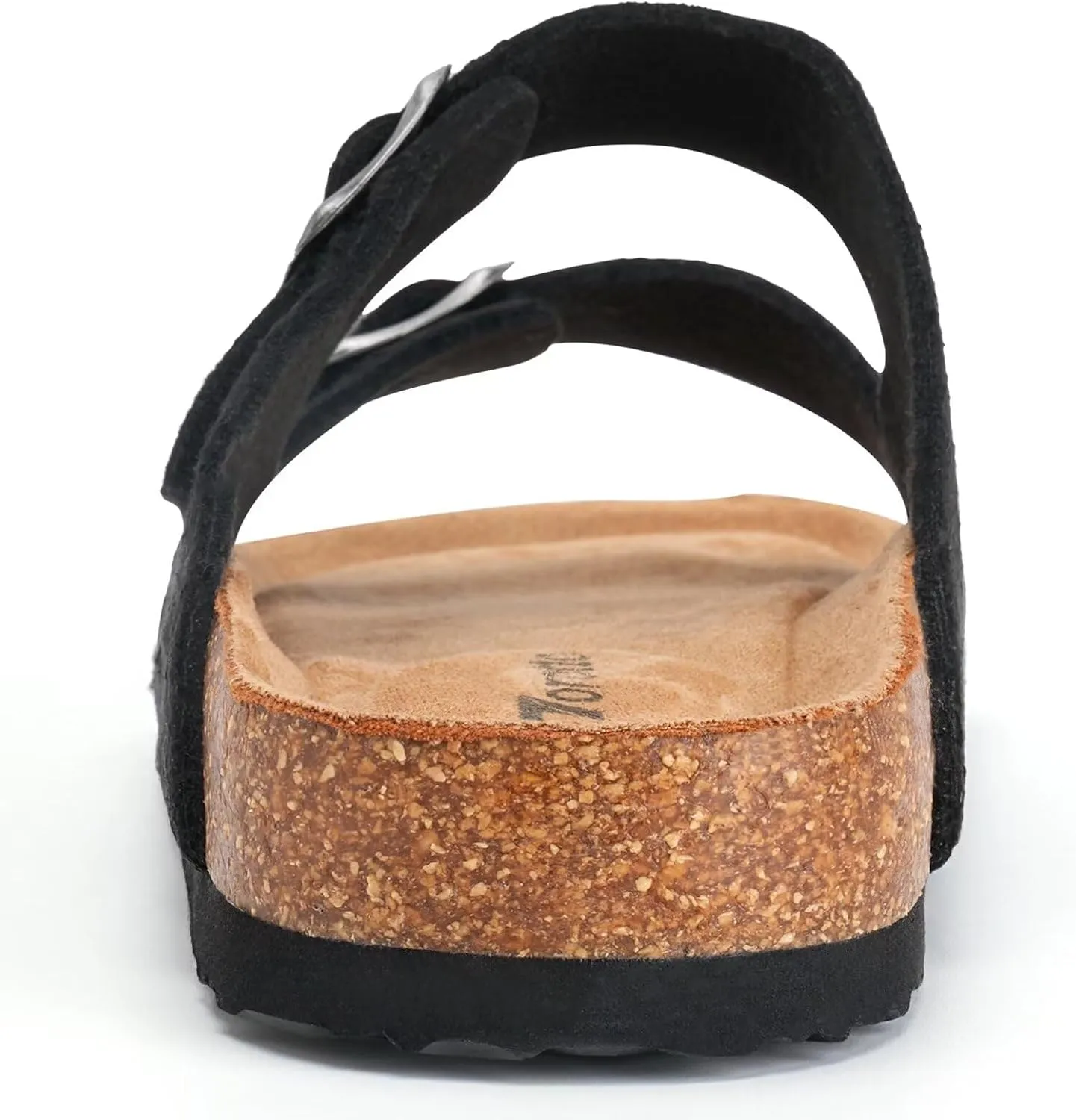 Torotto Mens Slides with Cork Footbed Open Toe Adjustable Webbing Flat Sandals for Walking | Beach | Indoor