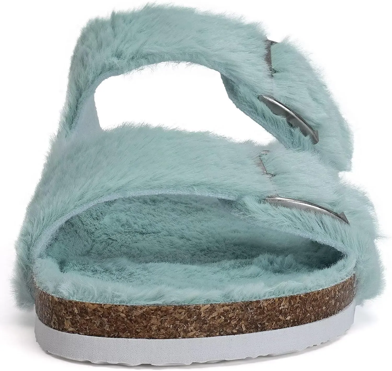 Torotto Womens Slides with Cork Footbed Open Toe Adjustable Webbing Flat Sandals for Walking | Beach | Indoor