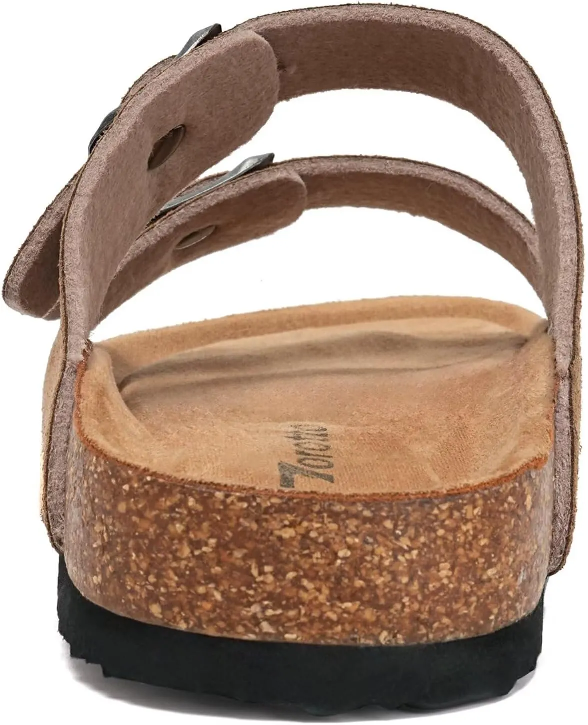 Torotto Womens Slides with Cork Footbed Open Toe Adjustable Webbing Flat Sandals for Walking | Beach | Indoor