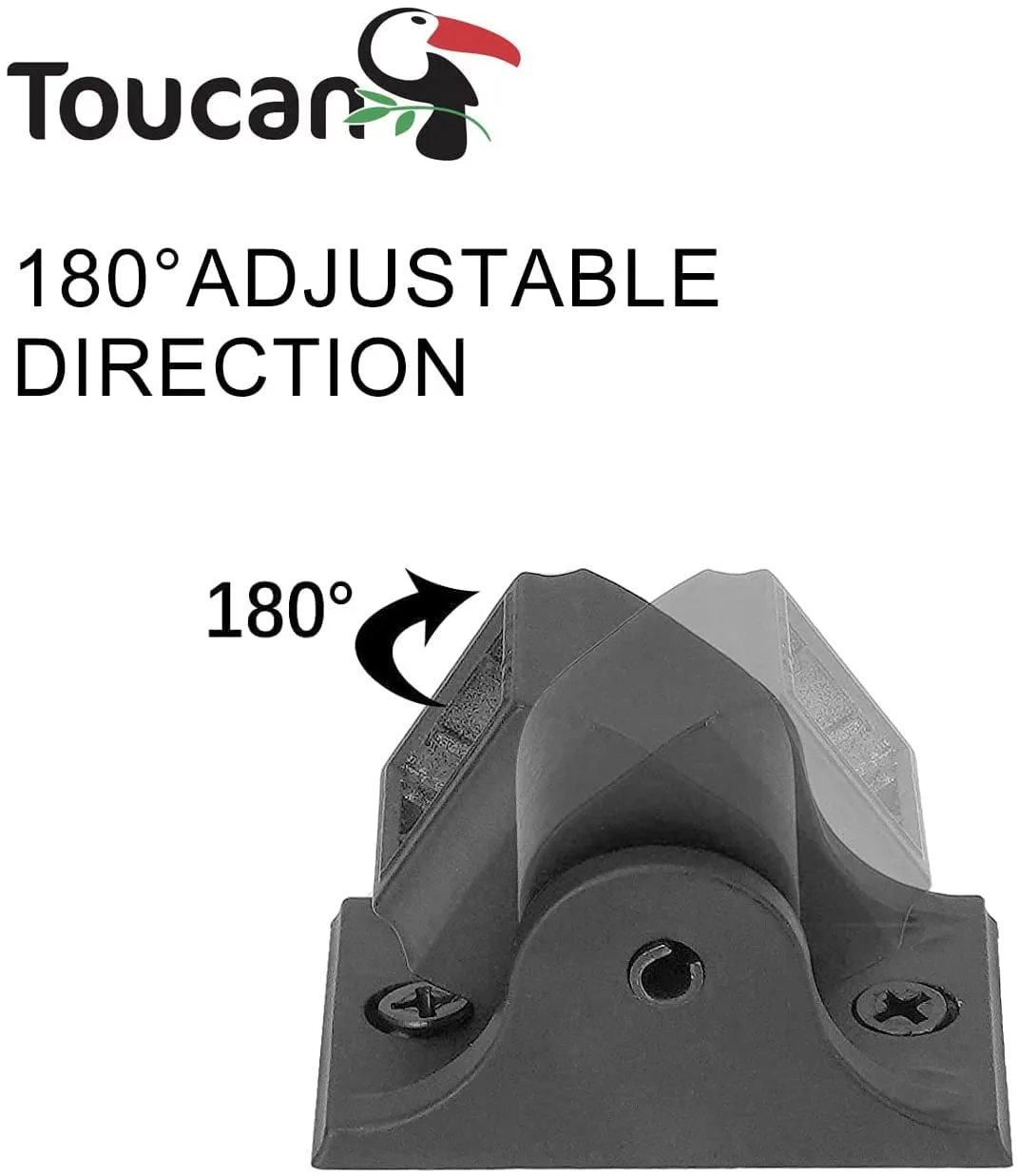TOUCAN Iron Baluster Shoes - Stair Swivel Shoe with Screw - for 1/2" Square Balusters - Set of 10 (Satin Black)