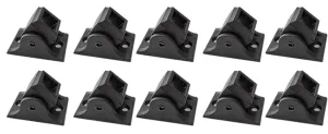 TOUCAN Iron Baluster Shoes - Stair Swivel Shoe with Screw - for 1/2" Square Balusters - Set of 10 (Satin Black)