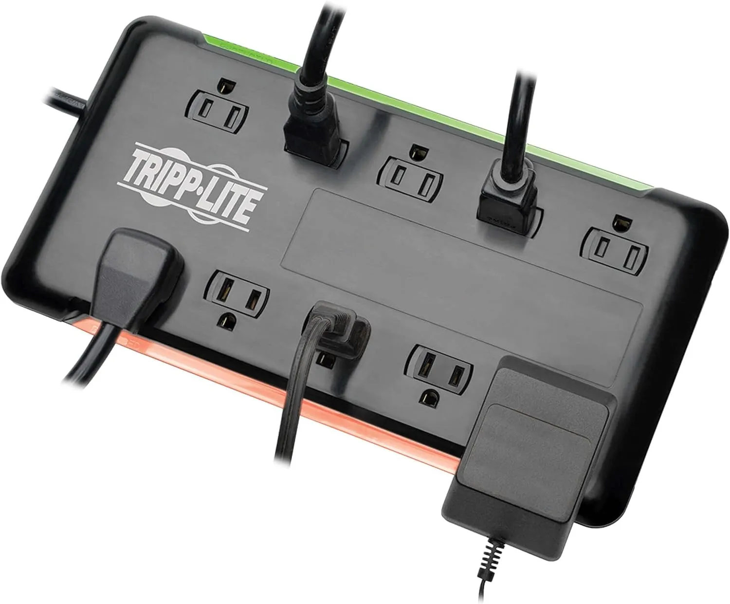 Tripp Lite 10-Outlet Surge Protector Power Strip 6ft Cord 2880 Joules Black $100K Insurance (TLP1006B)