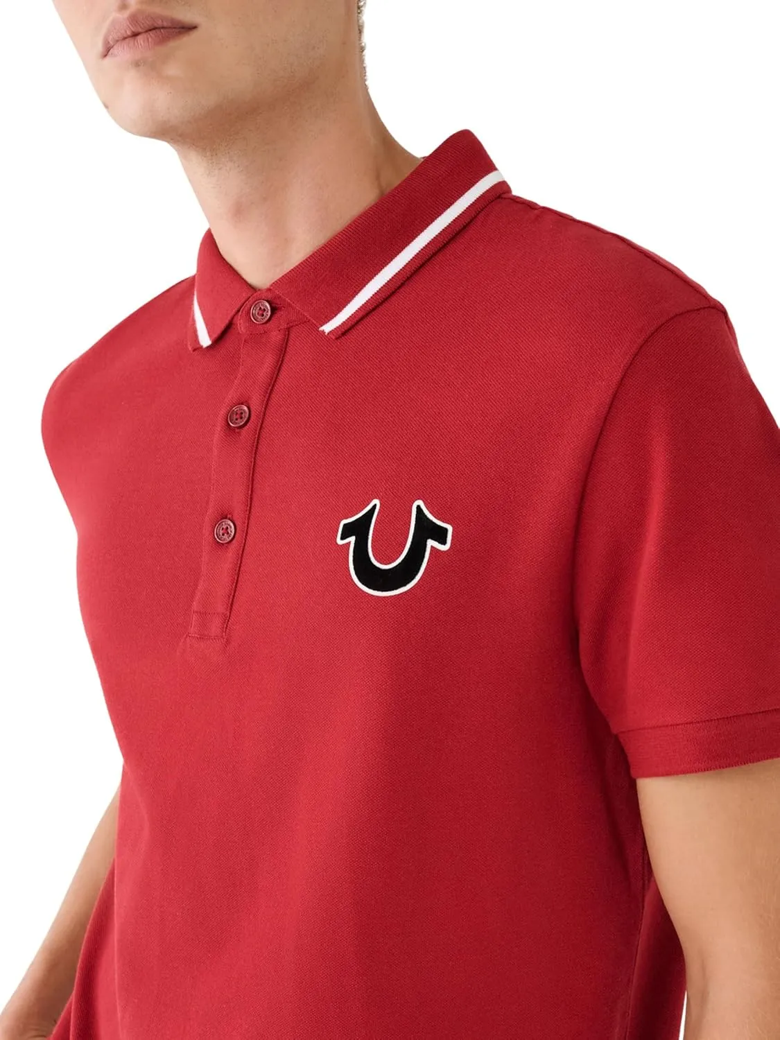 True Religion Men's Short Sleeve Jv7 Polo