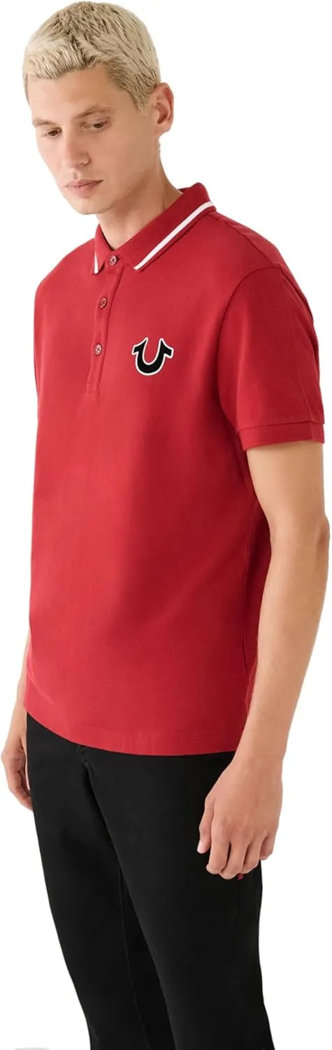 True Religion Men's Short Sleeve Jv7 Polo
