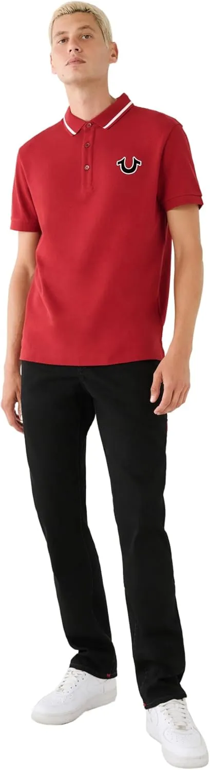 True Religion Men's Short Sleeve Jv7 Polo