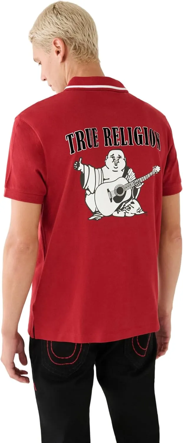True Religion Men's Short Sleeve Jv7 Polo