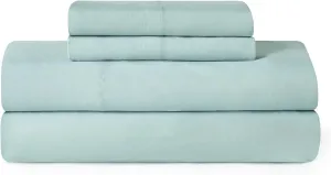 UGG Devon Luxury Sheet Set - Ultra-Soft Prewashed Comfort, 3 or 4-Piece Bedding Set with Flat Sheet, Fitted Sheet, and Pillowcases - Cozy and Breathable for Ultimate Relaxation (Sky Gray, Queen)