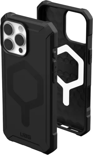 URBAN ARMOR GEAR UAG Designed for iPhone 16 Pro Max Case 6.9" Essential Armor - Compatible with MagSafe Charging Rugged Slim Sleek Shockproof Anti-Slip Military Grade Protective Cover, Black