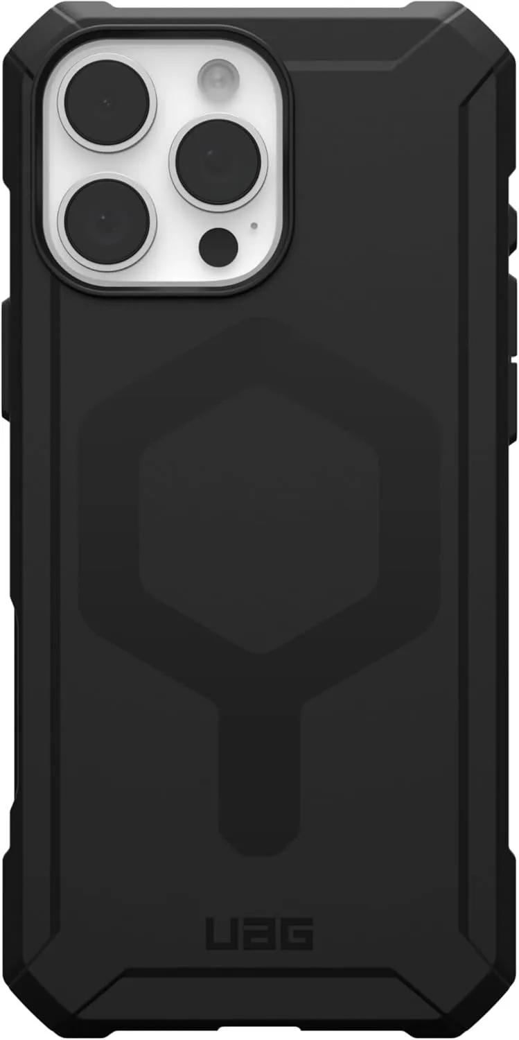 URBAN ARMOR GEAR UAG Designed for iPhone 16 Pro Max Case 6.9" Essential Armor - Compatible with MagSafe Charging Rugged Slim Sleek Shockproof Anti-Slip Military Grade Protective Cover, Black