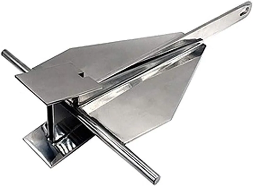 US Stainless Stainless Steel 316 Fluke Anchor 6 lbs (2.7kg) Marine Grade Polished