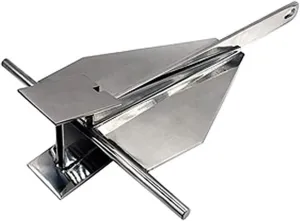 US Stainless Stainless Steel 316 Fluke Anchor 6 lbs (2.7kg) Marine Grade Polished
