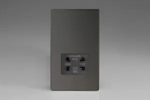 Varilight XDISSBS Shaver Socket Black Iridium Black