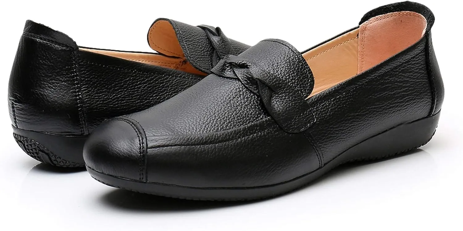 VenusCelia Women's Braid Dance Flat Shoe