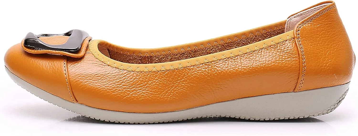 VenusCelia Women's Buckle Dance Flats Shoe