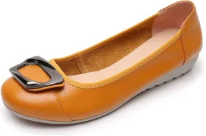 VenusCelia Women's Buckle Dance Flats Shoe