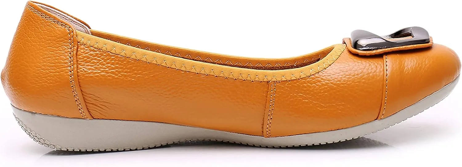 VenusCelia Women's Buckle Dance Flats Shoe