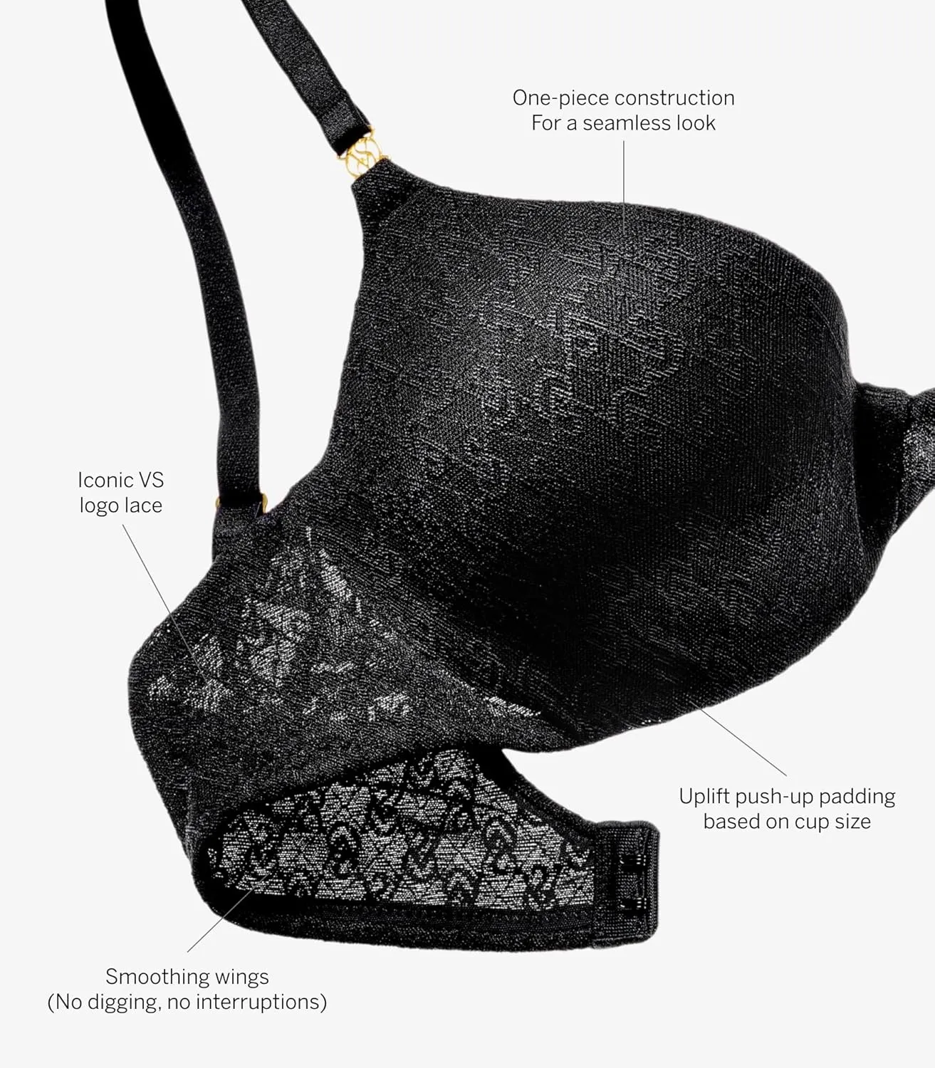 Victoria's Secret Women's Icon Push Up Bra, Bras for Women (32A-38DDD)