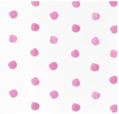 Vietri Papersoft Dot Pink Cocktail Napkins 6 Packs of 20-10" Spunlace Disposable Paper Towel