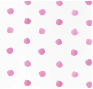 Vietri Papersoft Dot Pink Cocktail Napkins 6 Packs of 20-10" Spunlace Disposable Paper Towel