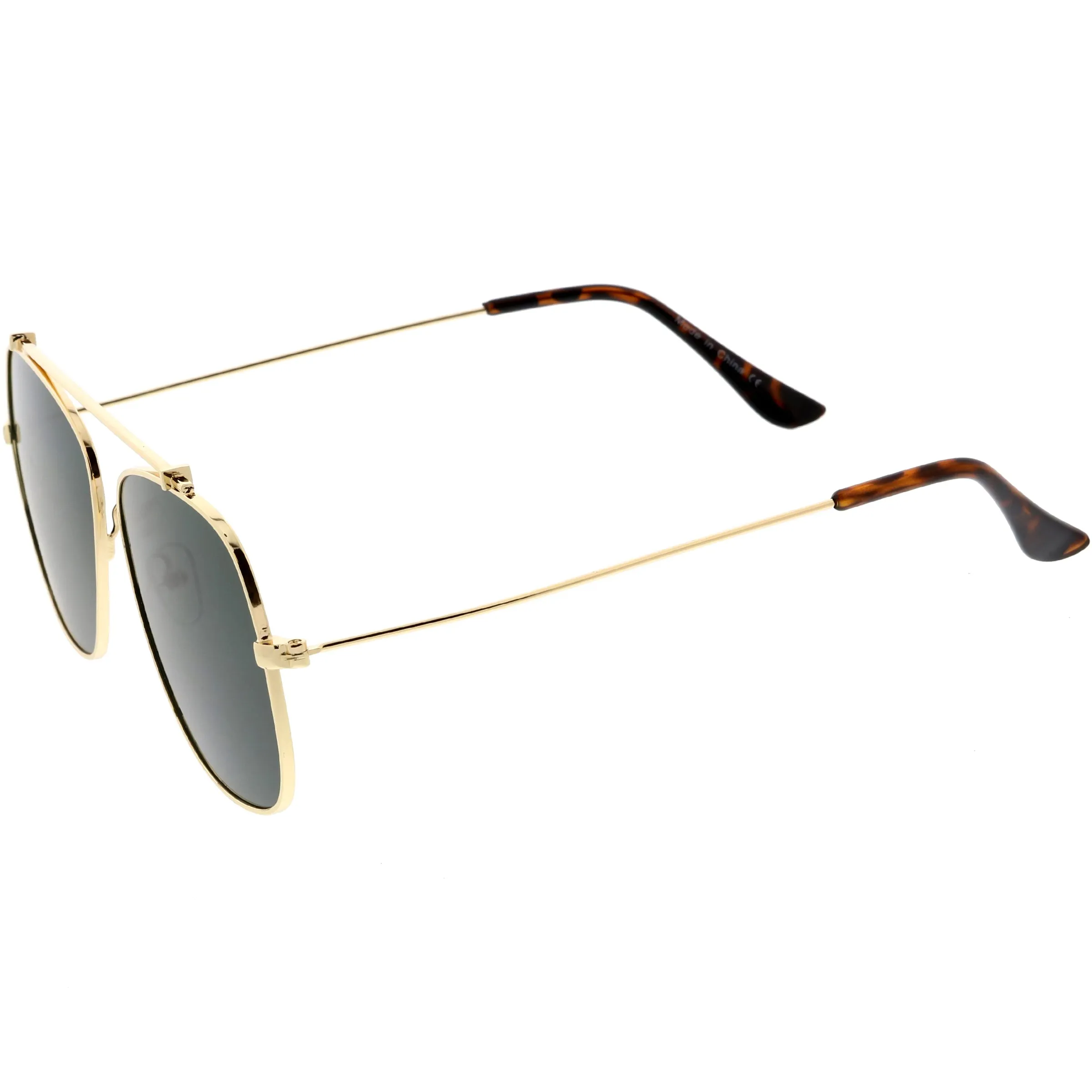 Vintage Dapper Square Crossbar Metal Aviator Sunglasses C959