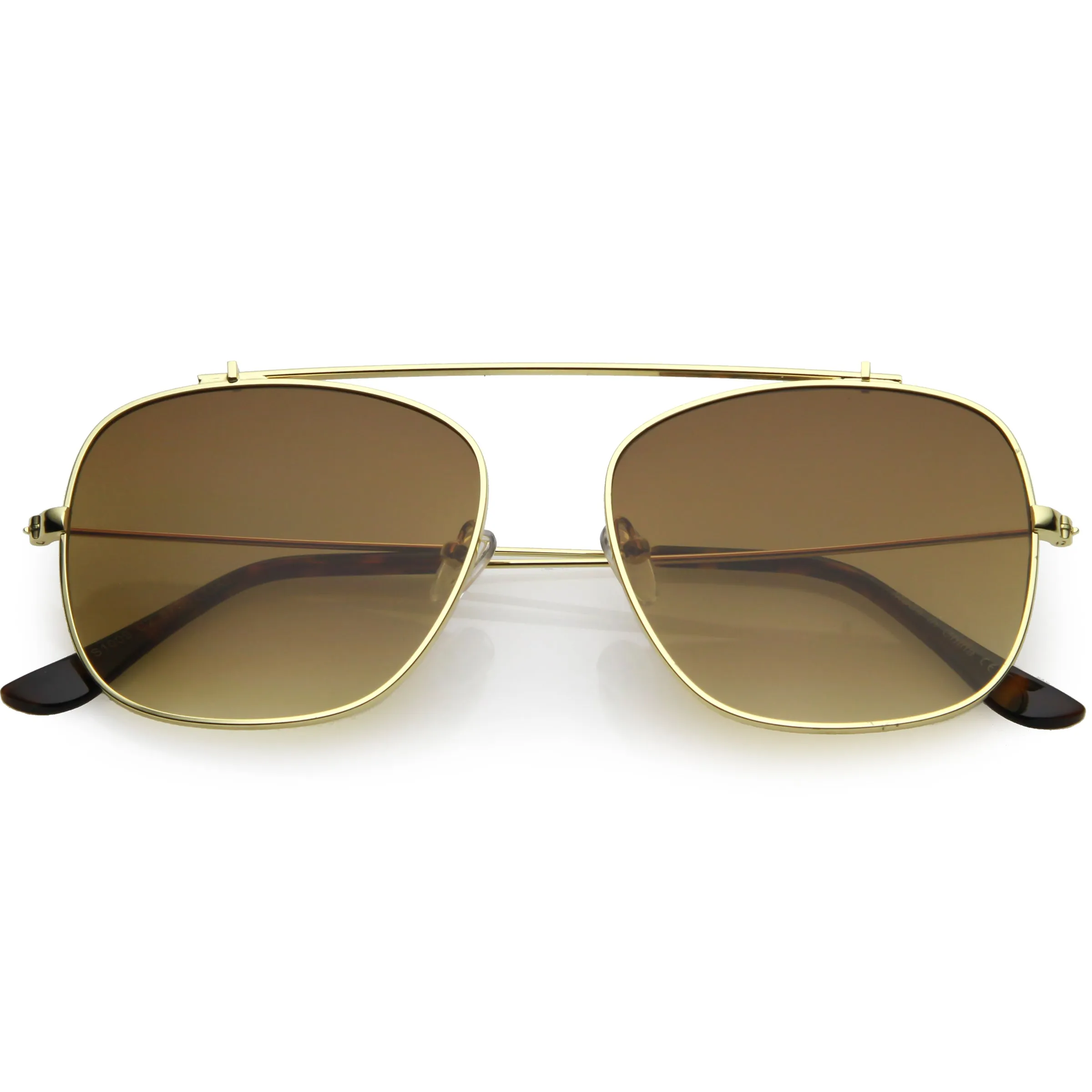Vintage Dapper Square Crossbar Metal Aviator Sunglasses C959