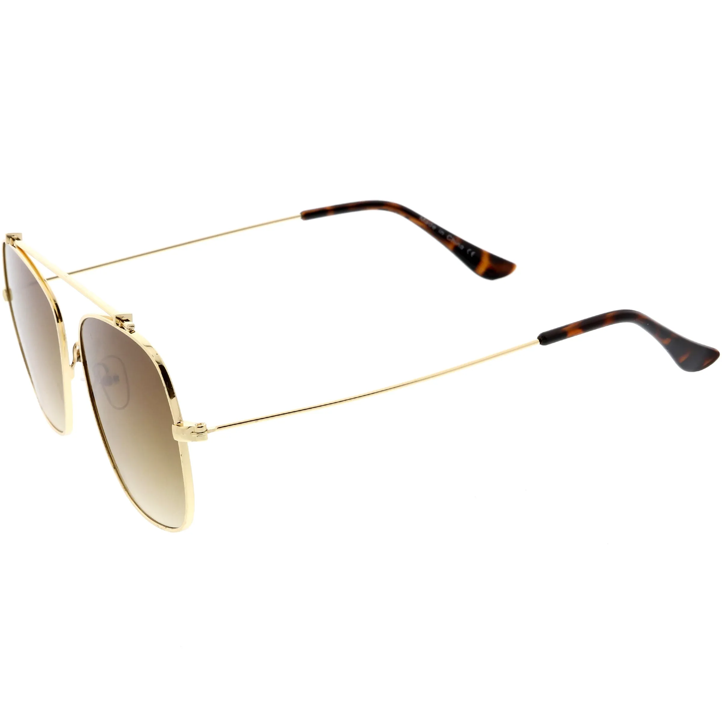 Vintage Dapper Square Crossbar Metal Aviator Sunglasses C959