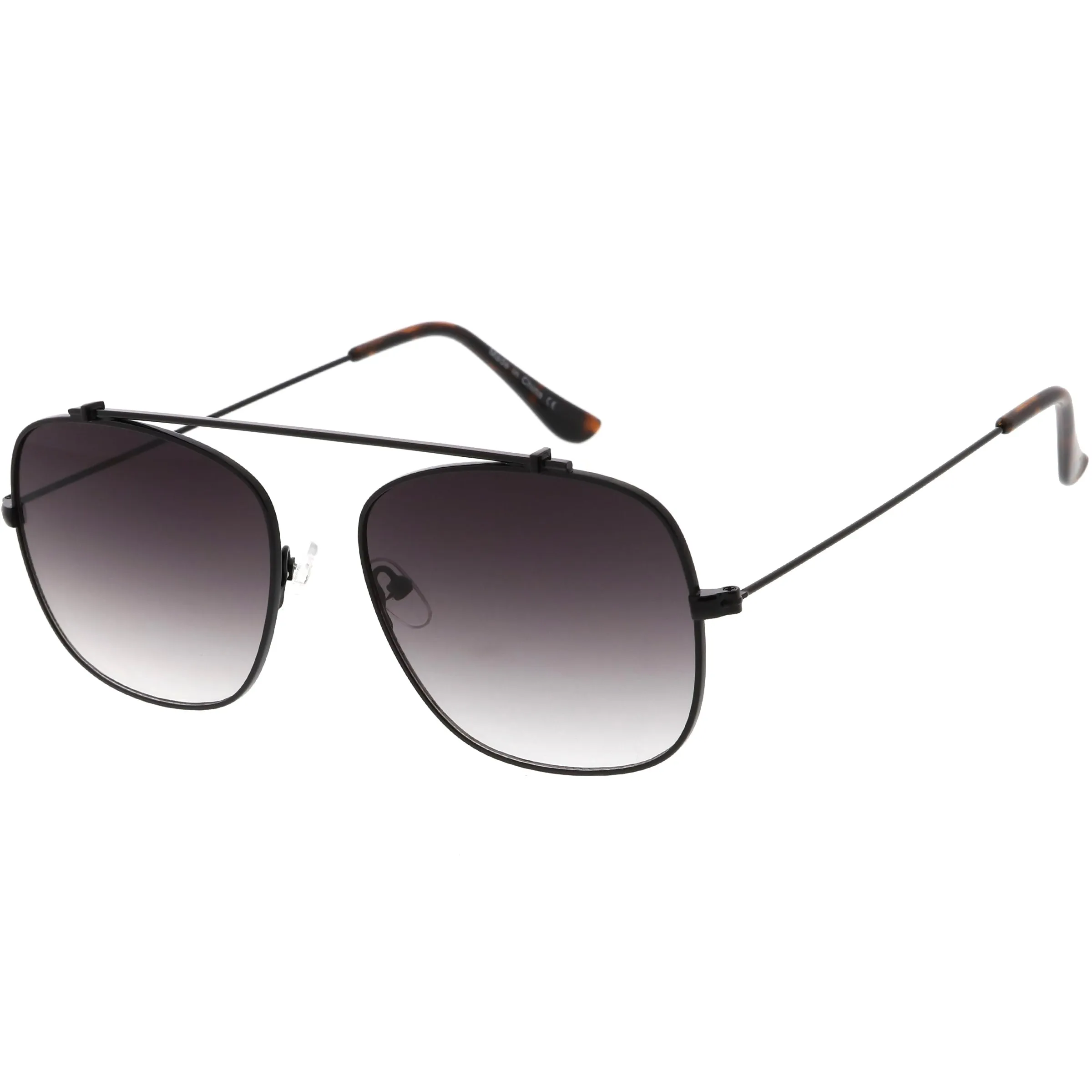 Vintage Dapper Square Crossbar Metal Aviator Sunglasses C959