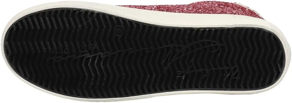 Vintage Havana Womens Flair Glitter Cow Print Slip On Sneakers Shoes Casual - Pink