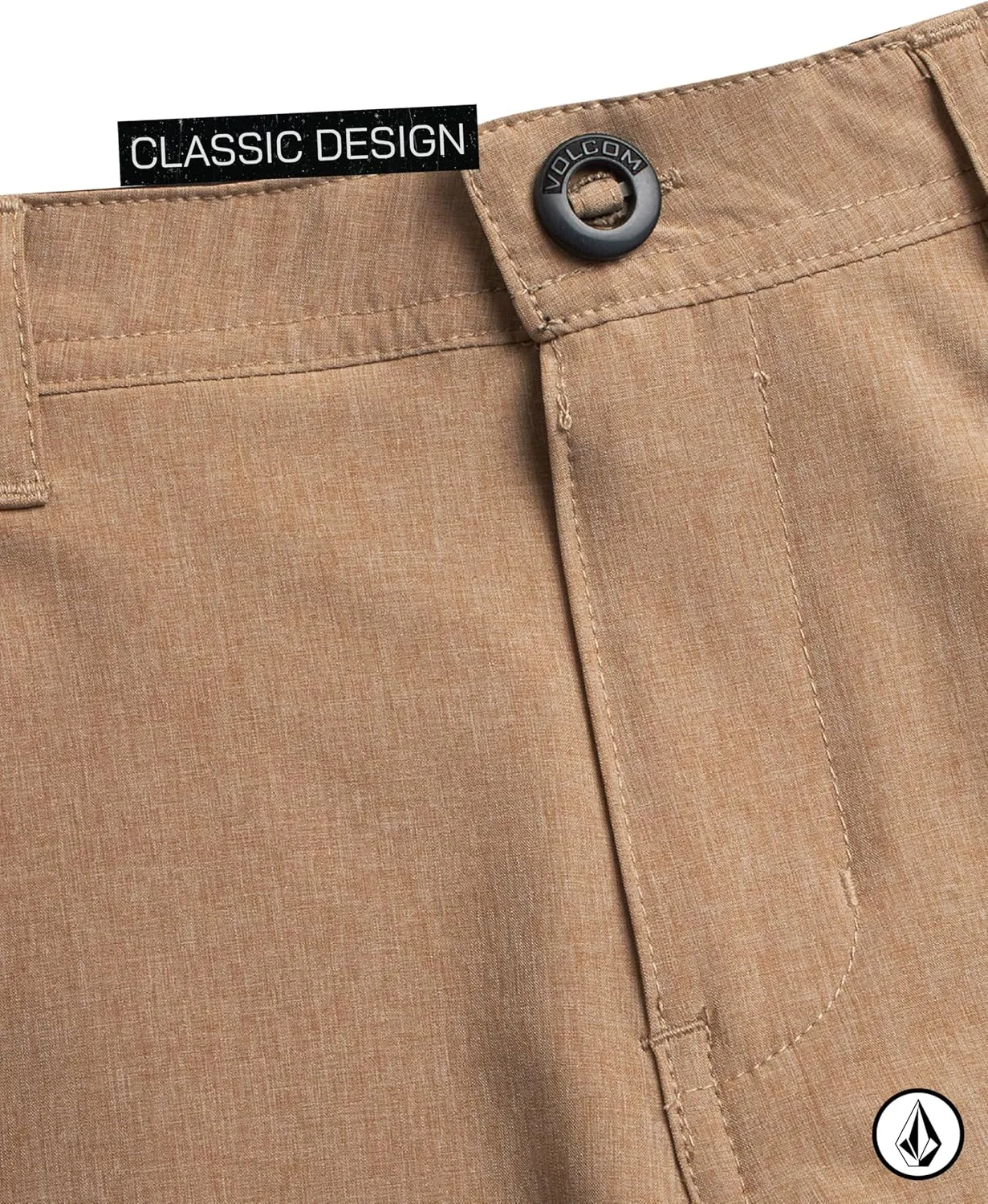 Volcom Boys' Twill Shorts - Stretch Fit Flat Front Chino Golf Uniform Shorts for Boys, Classic Pull-On Style with Belt Loops