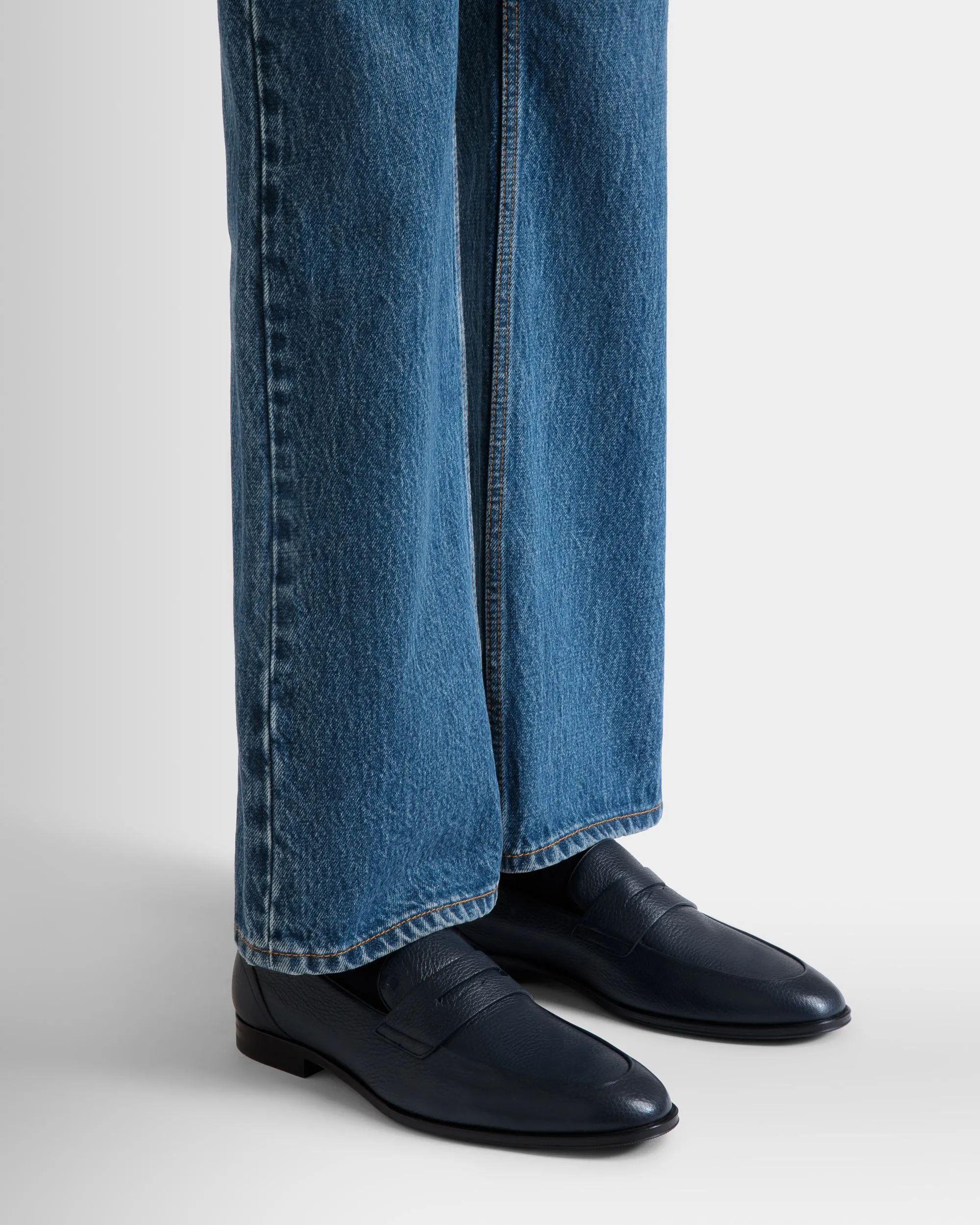 Westminster Loafer in Navy Blue Deer Leather