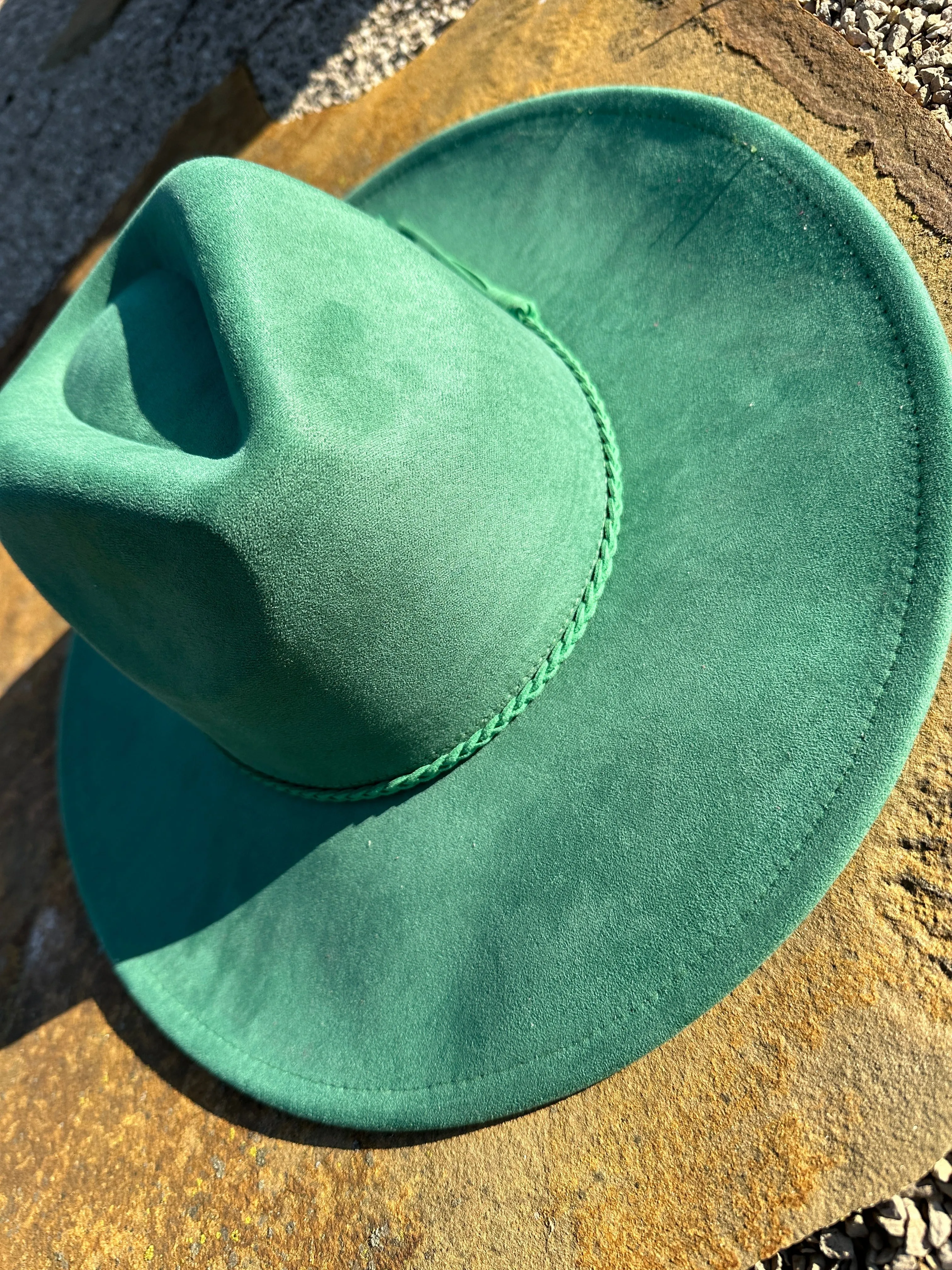 Wild and Free Flat Brim Hat - Teal