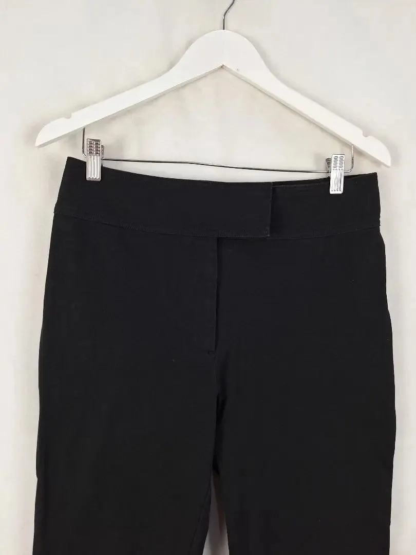 Witchery Sleek Belted Black Office Pants Size 12