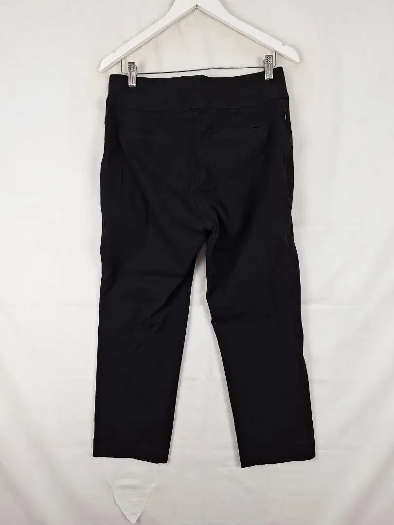 Witchery Sleek Belted Black Office Pants Size 12