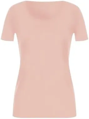Wolford Jersey Top Short Sleeves for Women Elegant Round Neck T-Shirt with Flat Bonded Seams and Minimalist Design