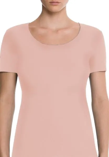 Wolford Jersey Top Short Sleeves for Women Elegant Round Neck T-Shirt with Flat Bonded Seams and Minimalist Design