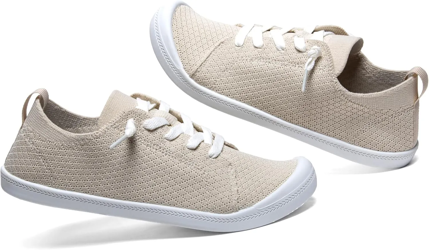 Women’s Low top Slip On Arch Support Loafer, Soft Comfort Casual Barefoot Walking Shoes,Breathable Stretchy Mesh Lightweight Non-Slip Fashion Sneakers