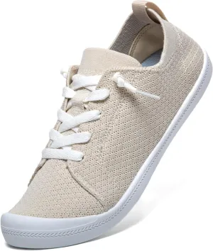 Women’s Low top Slip On Arch Support Loafer, Soft Comfort Casual Barefoot Walking Shoes,Breathable Stretchy Mesh Lightweight Non-Slip Fashion Sneakers