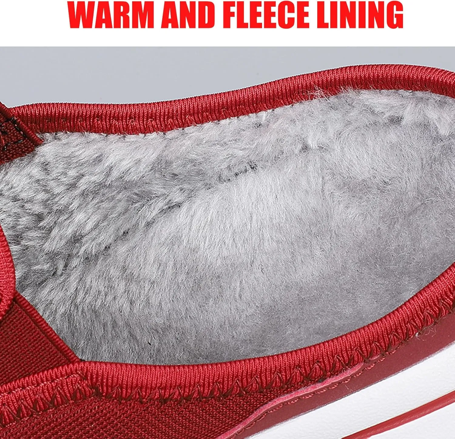 Women's Mesh Plush Slip-on Walking Mule Shoes Comfort Warm Plush Lining Lightweight Non-Slip Casual Flat Sneakers Winter Slippers Indoor Outdoor for Men and Women