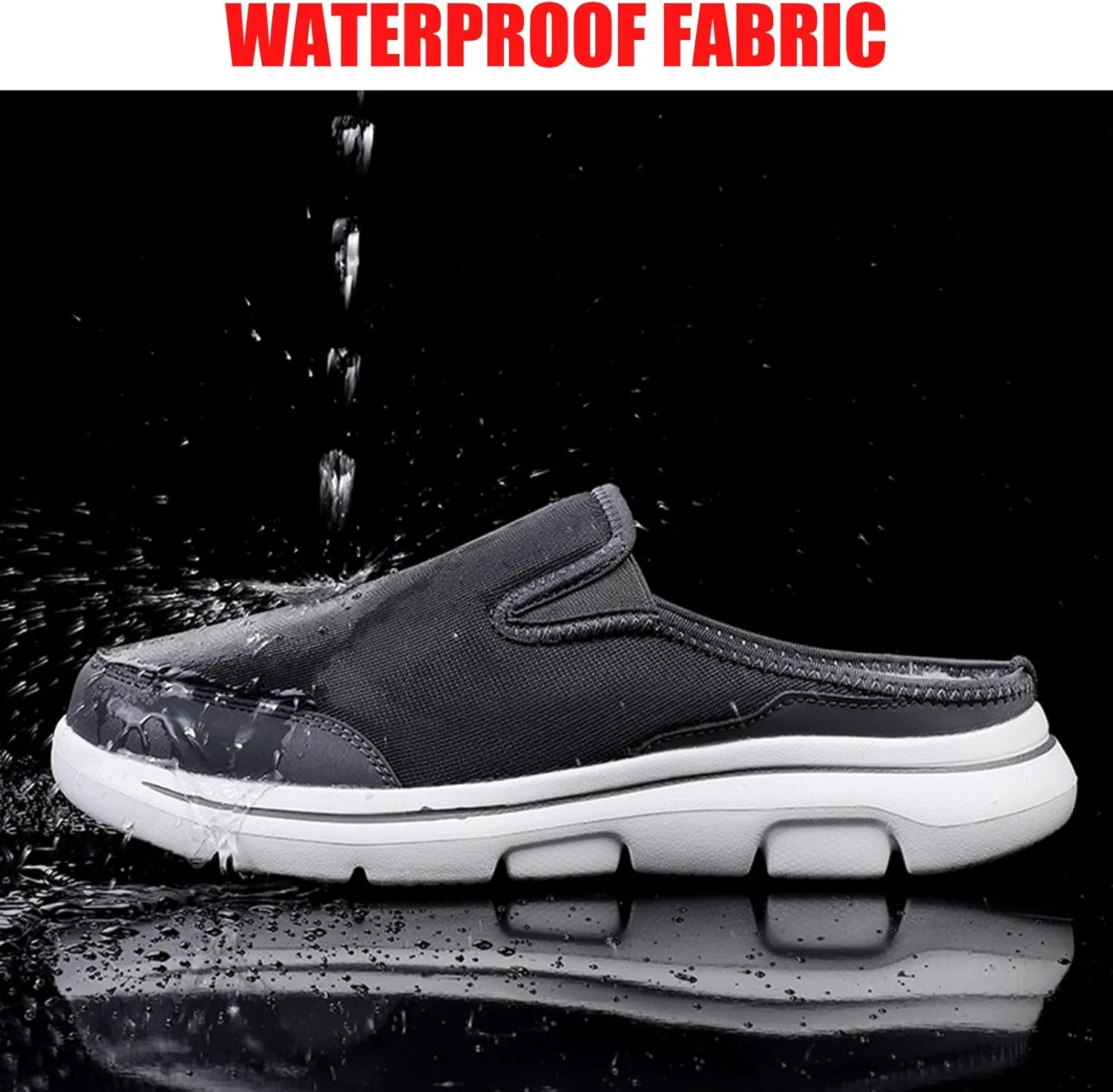 Women's Mesh Plush Slip-on Walking Mule Shoes Comfort Warm Plush Lining Lightweight Non-Slip Casual Flat Sneakers Winter Slippers Indoor Outdoor for Men and Women