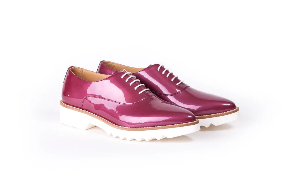 Women's Patent Burgundy Lace up Ex- 311 (2017)