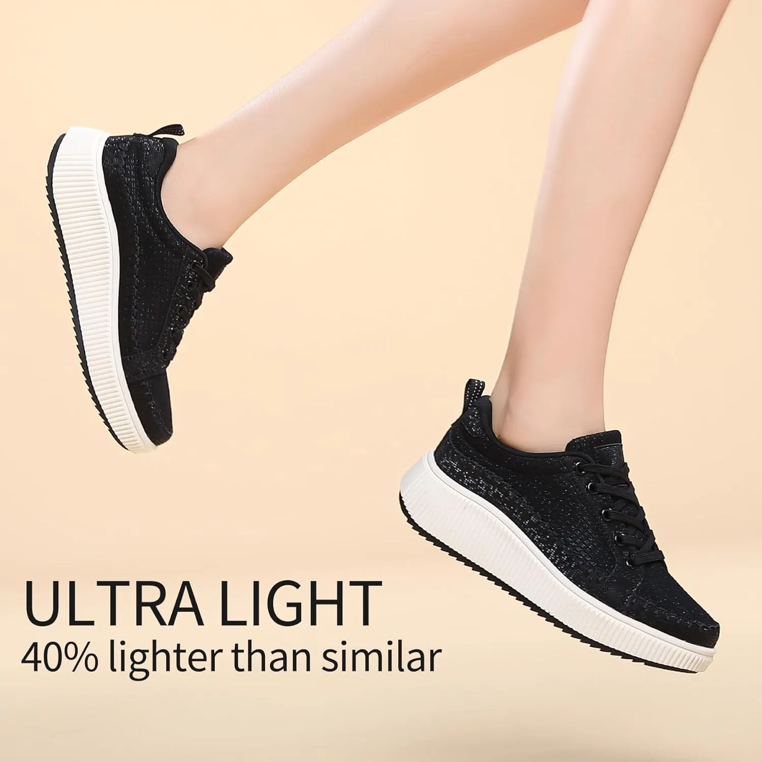 Womens Platform Shoes Comfortable Casual Sneakers Casual Tennis Walking Shoes