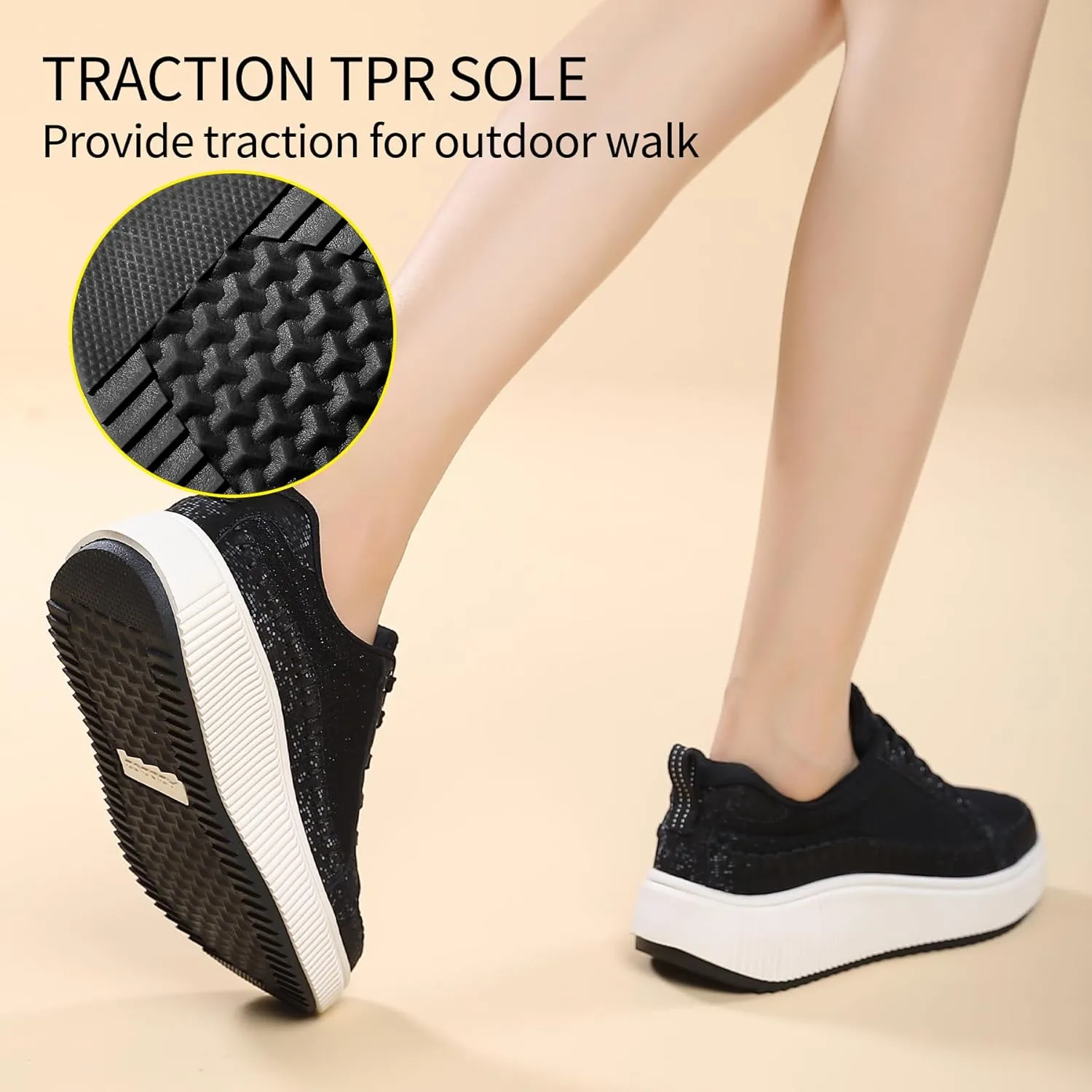 Womens Platform Shoes Comfortable Casual Sneakers Casual Tennis Walking Shoes