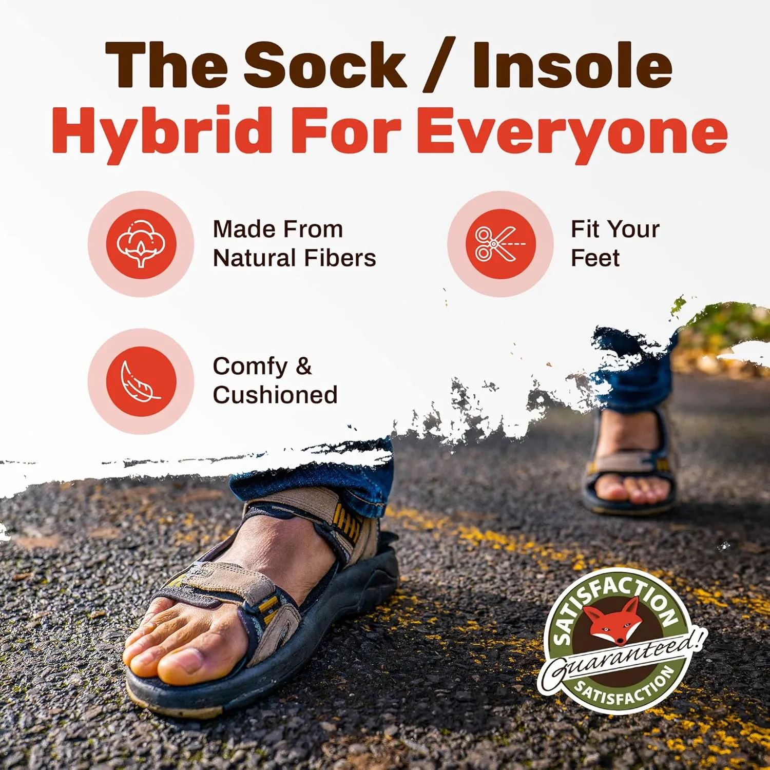 Wool Flat Shoe Insert for Sandals & Sockless Shoes, Comfortable Shoe Insoles with Sweat-Absorbent Natural Fiber & Non-Slip Silicone Grip, Wide-Cut Foot Soles for Men & Women, Black, Size 36 - SoxsolS