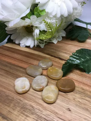 Yellow Jasper Flat Polished Stone