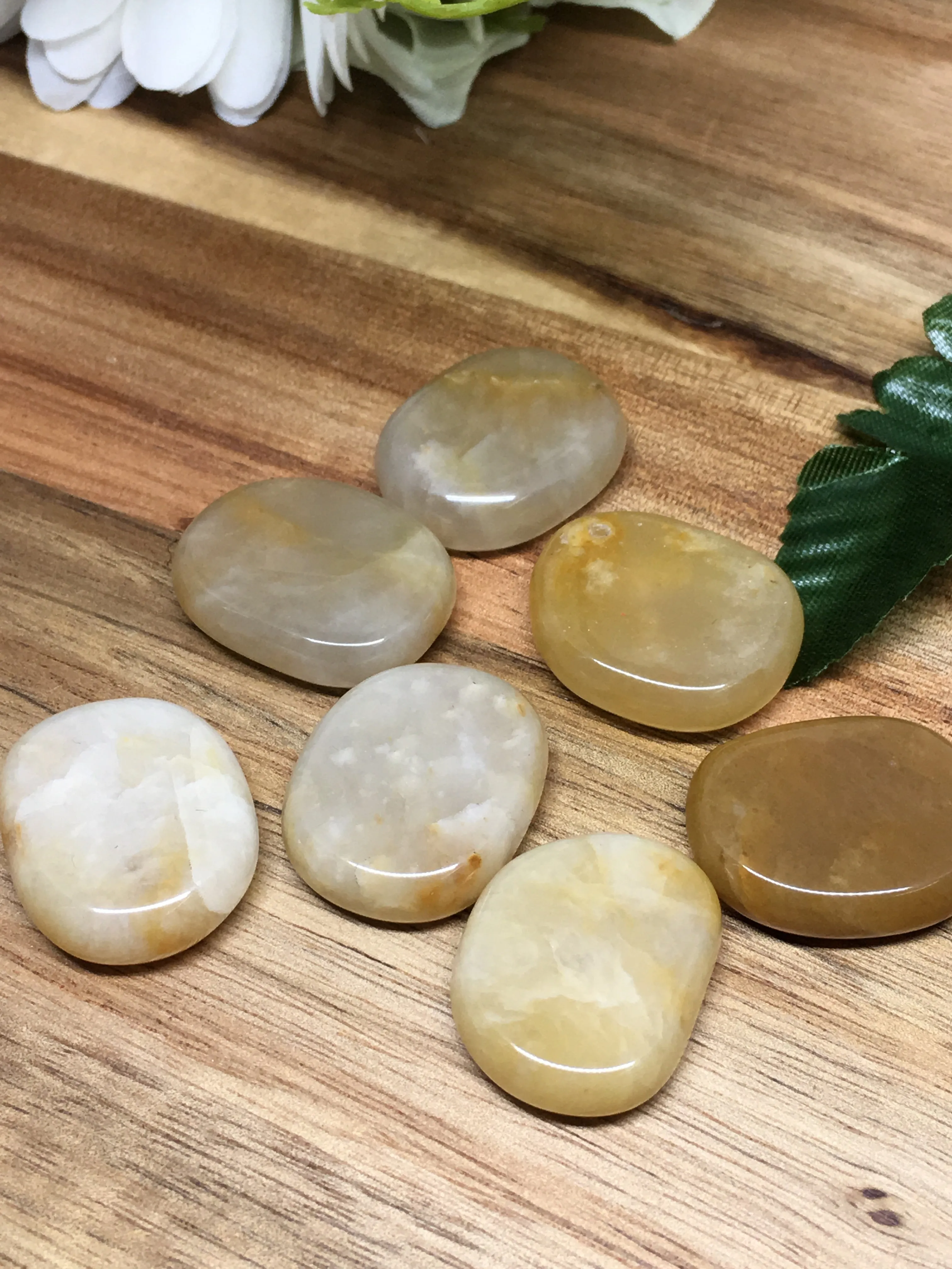 Yellow Jasper Flat Polished Stone