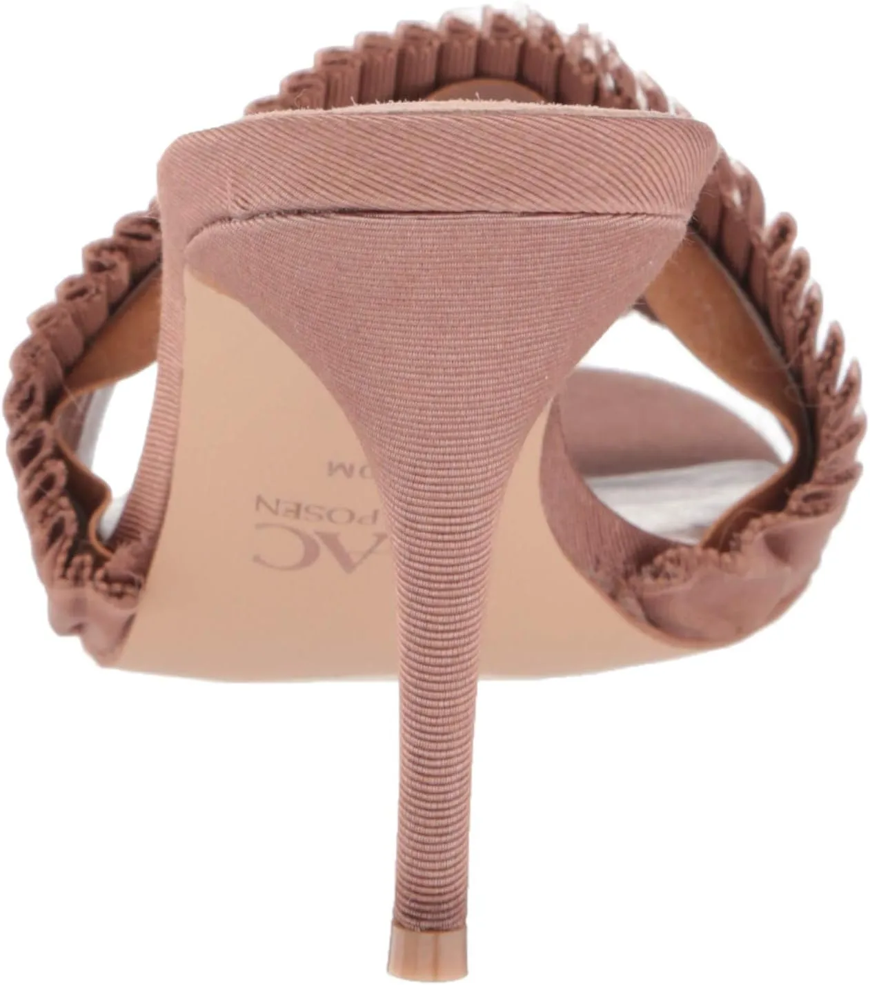 Zac Posen Women's Pleated Chiffon High Heel Slide Mule