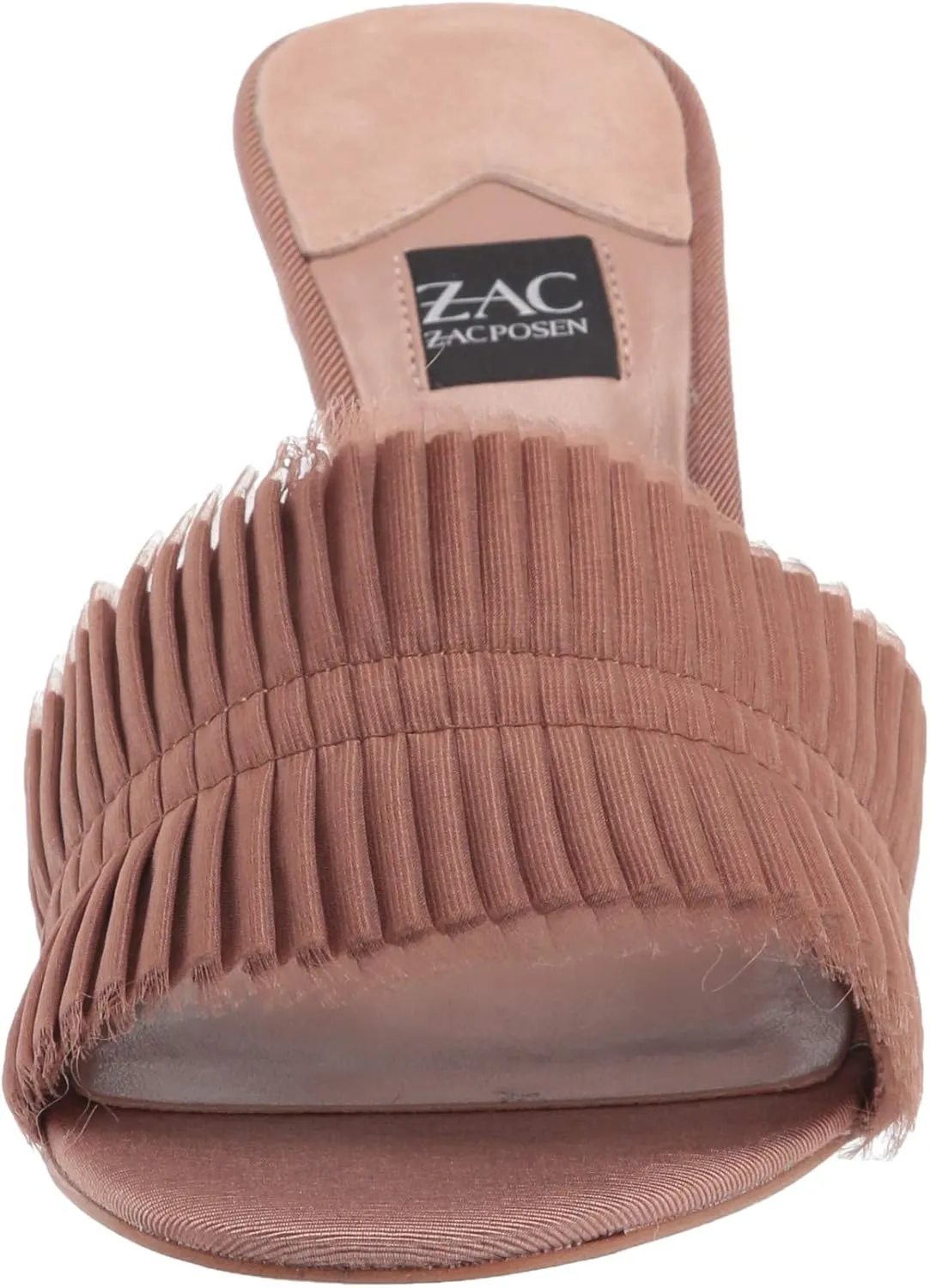 Zac Posen Women's Pleated Chiffon High Heel Slide Mule